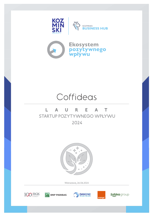 Positive Impact Startup 2024 - laureate Coffideas